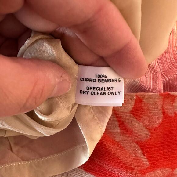 Jonathan Saunders Sleeveless Midi Shirt Dress Size 36 (US 4) Orange-Red/Beige - Picture 7 of 11